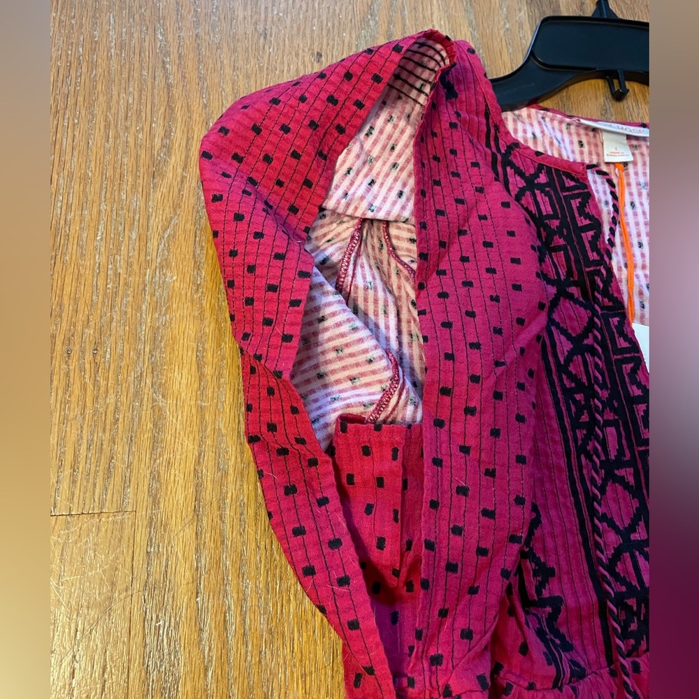 Knox Rose Women's Pink Polka-Dot Peplum Blouse - Picture 5 of 6